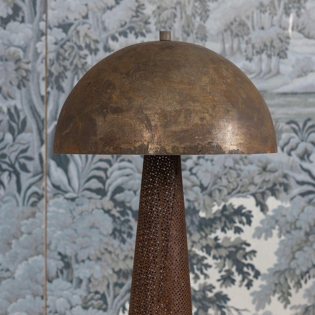 Mid 20th Century Mid 20th Century Mid Century Modern French Rigitulle Tole Floor Lamp in the Manner of Mathieu Matégot For Sale - Image 5 of 13
