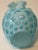 Fenton blue opalescent coin dot vase from the 40s/50s standing at about 8.5” tall. No chips or cracks.