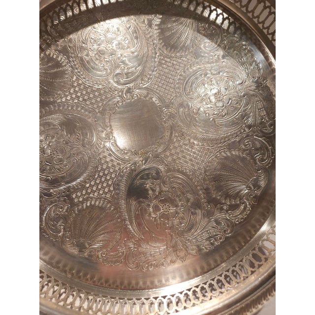 Vintage W.M.W. Rogers Silverplate Tray For Sale - Image 12 of 12