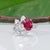 Gia Certified Mozambique Ruby Ring With Lab Grown Diamonds: Solid 14k Gold, Size 6.75 For Sale In Columbus - Image 6 of 10