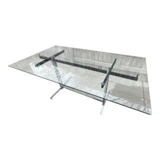 Hugh Acton Chrome and Steel Desk or Table Base For Sale