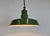 Industrial British Green Enamel Factory Pendant Lamp, 1960s For Sale - Image 9 of 17