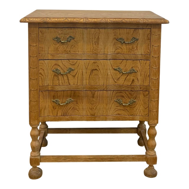 1970s Diminutive Oak Cabinet in Manner of Henning Kjaernulf For Sale