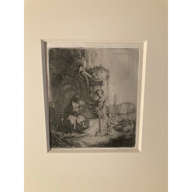 Christ and the Woman of Samaria, Among Ruins, 1634 Medium Etching and touches of dry poin Signature: This work is signed...
