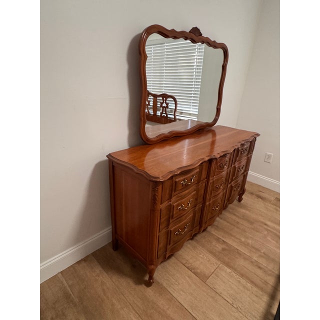 1960s French Provincial Dresser With Mirror, C. 1960s-1970s For Sale - Image 5 of 16