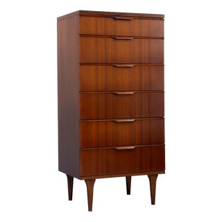 Teak Tallboy Chest of Six Drawers from Austinsuite, 1960s For Sale
