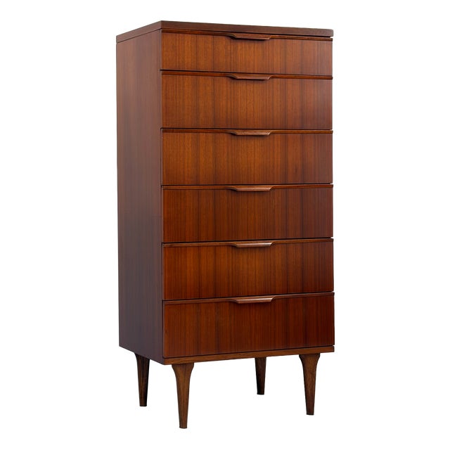 Teak Tallboy Chest of Six Drawers from Austinsuite, 1960s For Sale