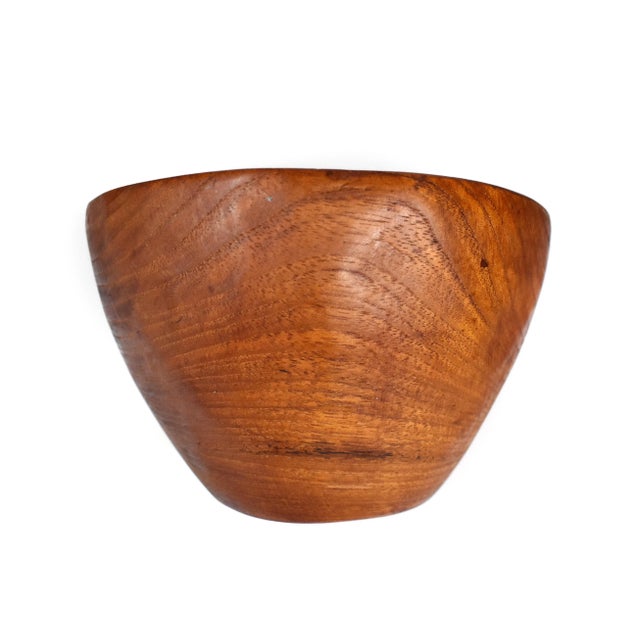 Mid 20th Century Vintage Carved Small Dolphin Genuine Teak Wood Bowls - Set of 5 For Sale - Image 5 of 8