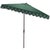Metal Elegant Valance 7.5 Ft Square Umbrella, Hunter Green With White Trim For Sale - Image 7 of 8