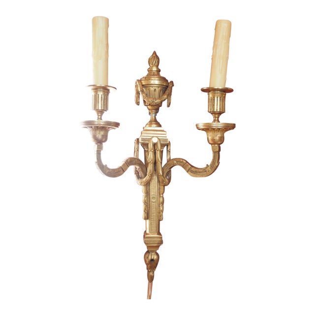 19th Century French Bronze Dore Sconces - a Pair For Sale