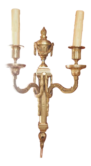 19th Century French Bronze Dore Sconces - a Pair