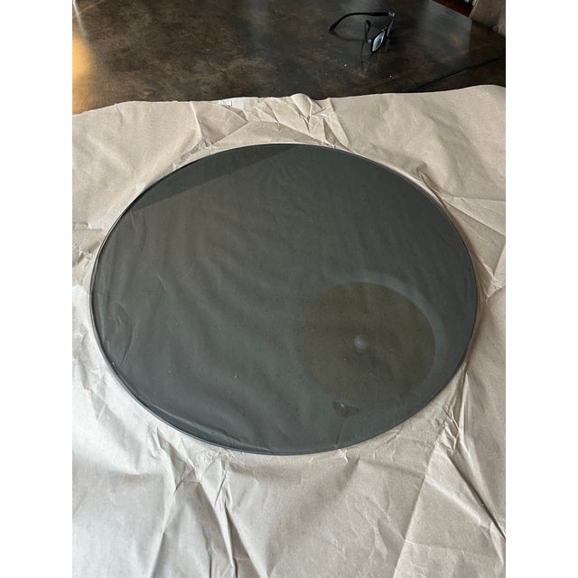 Round Smoke Glass 3 Pieces For Sale - Image 4 of 4