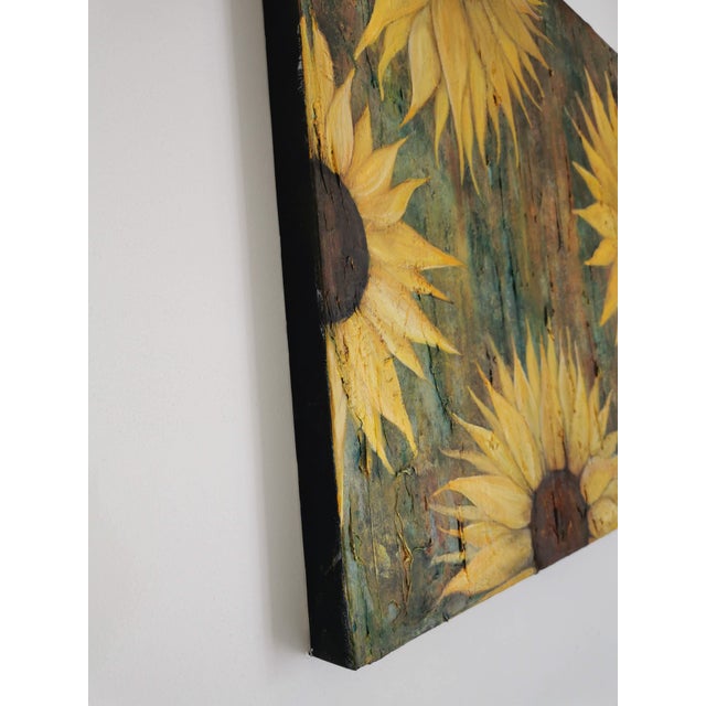 Heavily textured with paste, crackle, rust and acrylics. As the artist says;”I have a thing for rust. I find it beautiful...