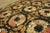 1980s Black Roses Circle Vintage Chinese European Needlepoint Woven Wool Rug For Sale - Image 10 of 11