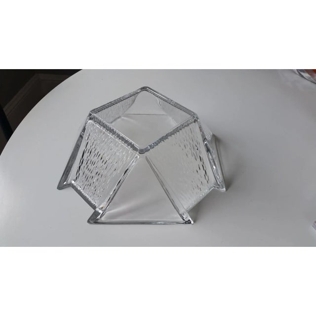 Mid-Century Geometric Glass Bowl For Sale - Image 4 of 6
