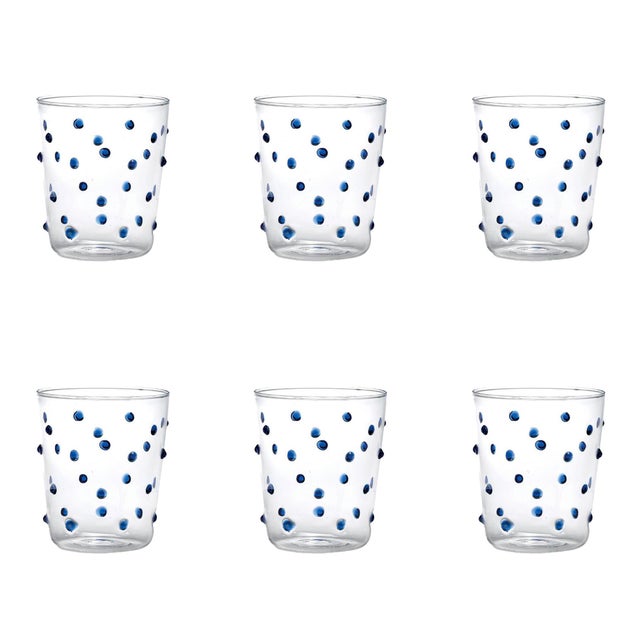 Contemporary Party Tumbler in Blue - Set of 6 For Sale - Image 3 of 3