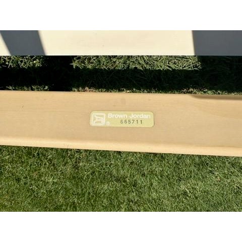 1980s Richard Frinier for Brown Jordan "Quantum" Patio Table & 4 Chairs For Sale - Image 10 of 10