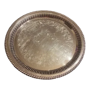 1980s Silver Plated Serving Service Tray