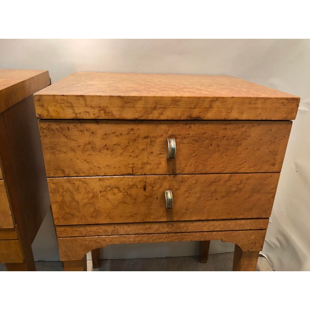Mid Century Tiger Maple Night Stands a Pair Chairish