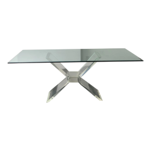 Lucite Glass 'Lion in Frost' Dining Table