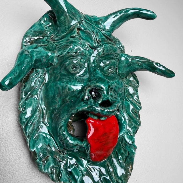 Early 21st Century Ceramic Apotropaic Mask by Gennaro Condurso, Italy, 2010s For Sale - Image 5 of 9