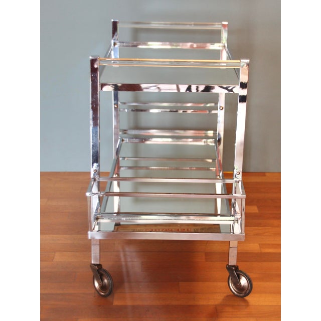 Art Deco Bar Cart attributed to Jacques Adnet, 1930s For Sale - Image 15 of 17