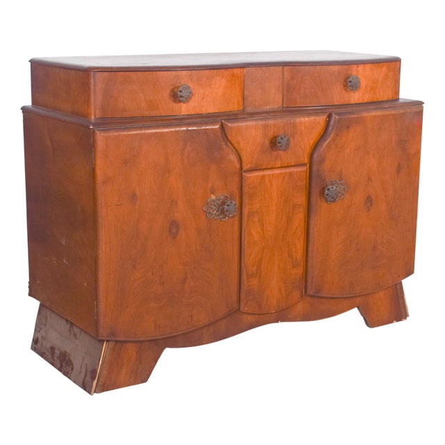 Vintage English Art Deco Sideboard, 1920 For Sale