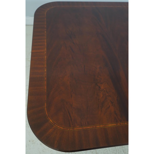 Henkel Harris Inlaid Flame Mahogany Dining Table For Sale In Philadelphia - Image 6 of 18