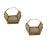 Hexagonal Brass Glass Sconces, 1980s, Set of 2 For Sale - Image 3 of 11