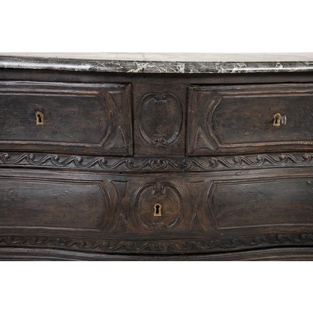 18th Century French Ebonised Bombe Commode For Sale - Image 6 of 12