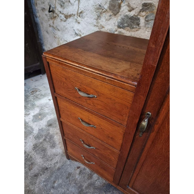 Antique French Oak Storage Cabinet, 1920s For Sale - Image 10 of 17