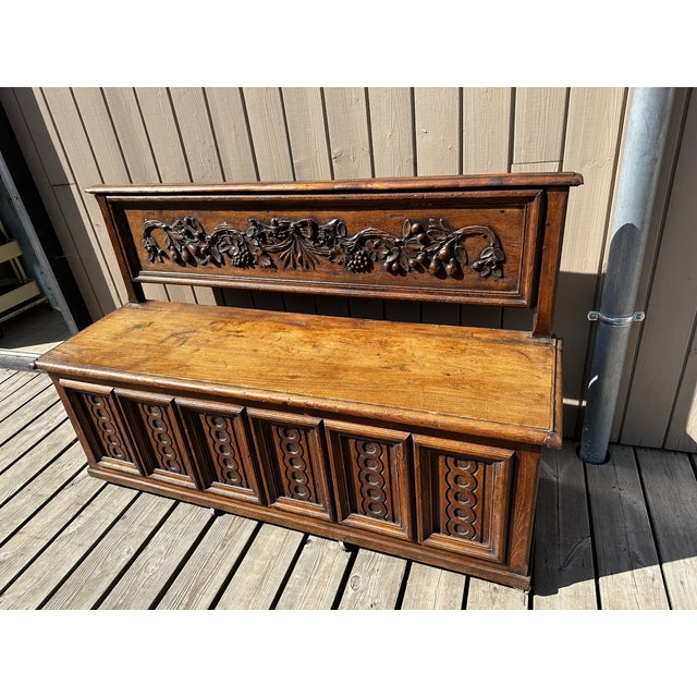 Storage Bench in Oak For Sale - Image 11 of 11