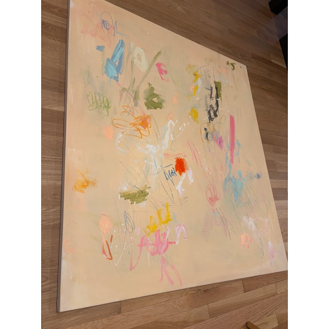 2020s Sarah Trundle, Contemporary Abstract Painting, "Au Printemps" For Sale - Image 5 of 6