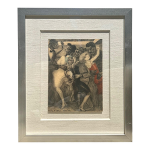 French "Le Bal Noir" by Jean Auscher, C. 1925 Pochoir Lithograph