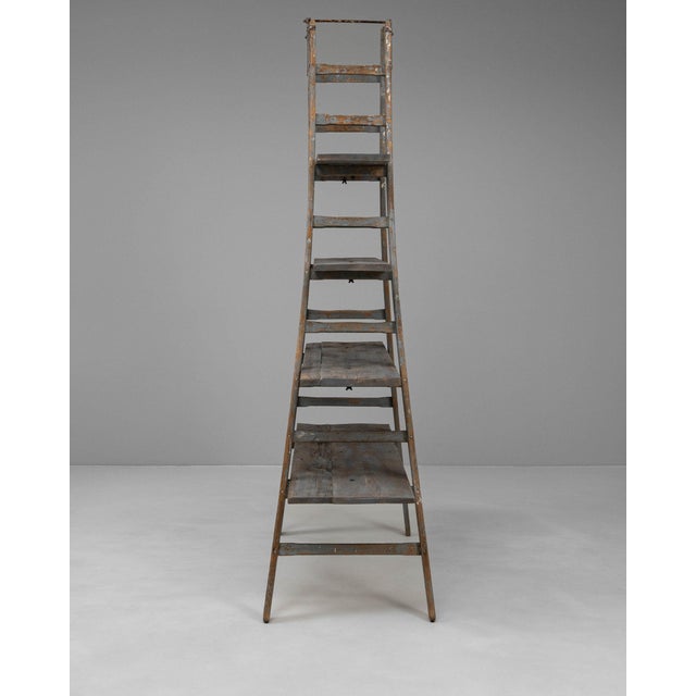 Mid 20th Century France Gray Wood Bookcase For Sale - Image 4 of 11