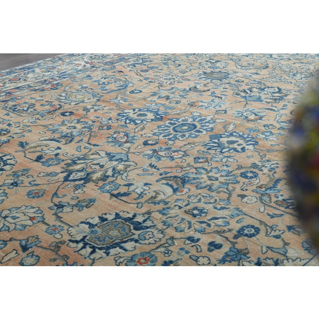 Orange 1970s Vintage Persian Handmade Wool Cotton Orange Area Rug For Sale - Image 8 of 10