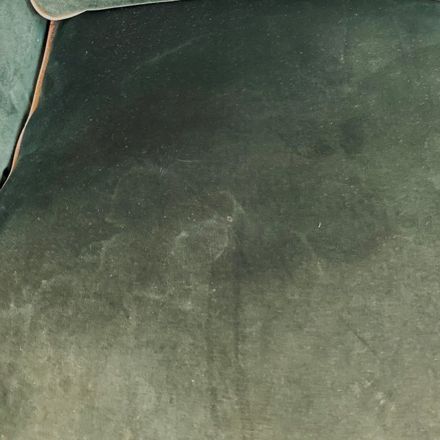 Italian Modern Raffle Green Velvet Sofa by Vico Magistretti for De Padova, 1990s For Sale - Image 11 of 18