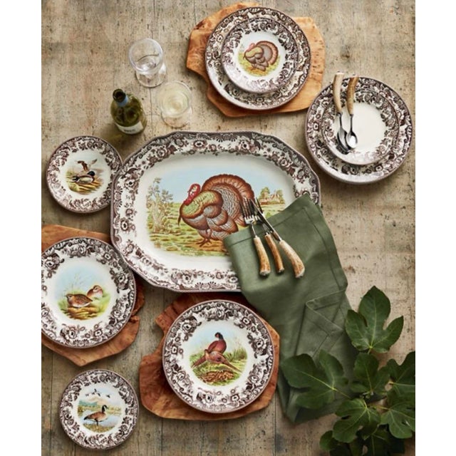 Spode Woodland Quail Salad or Dessert Plate. Introduced in the US in the 1990's, Woodland's designs are rooted in the...