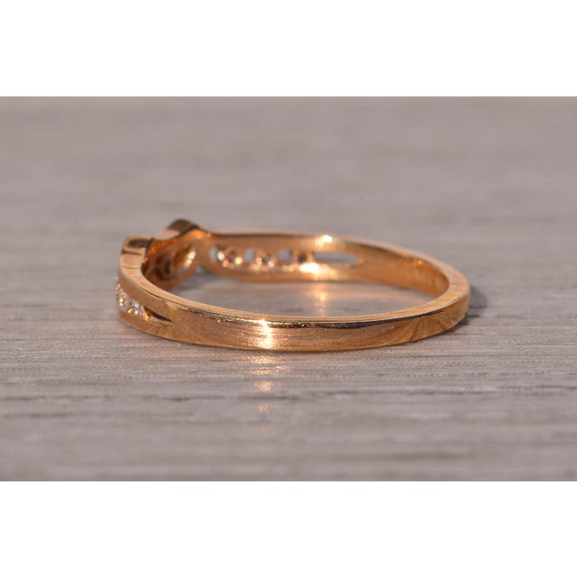 The Moda: Mid Century Modern Yellow Gold and Natural Diamond Ring For Sale In Philadelphia - Image 6 of 11