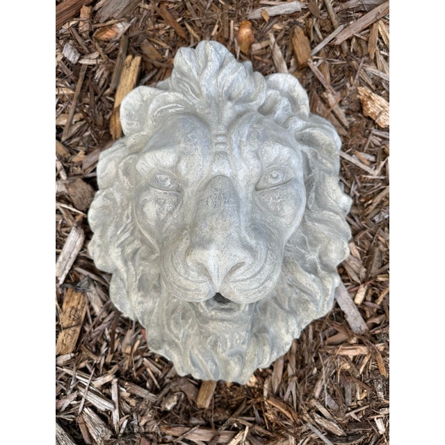Sculpture Materials Vintage 1980’s Lion Head Garden or Fountain Sculpture - Made in Italy For Sale - Image 7 of 18