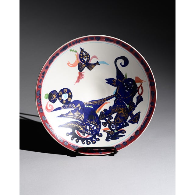 Large Alta Mira Porcelain Plate by Gilbert Portanier for Rosenthal, 1970s For Sale - Image 14 of 14