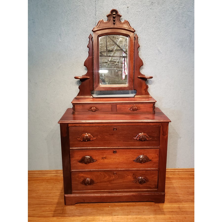 Late 19th Century Antique Renaissance Revival Walnut Dresser With