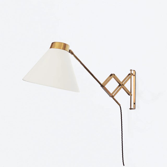 Metal Concertina Wall Lamp with Adjustable Head, 1950s For Sale - Image 7 of 7