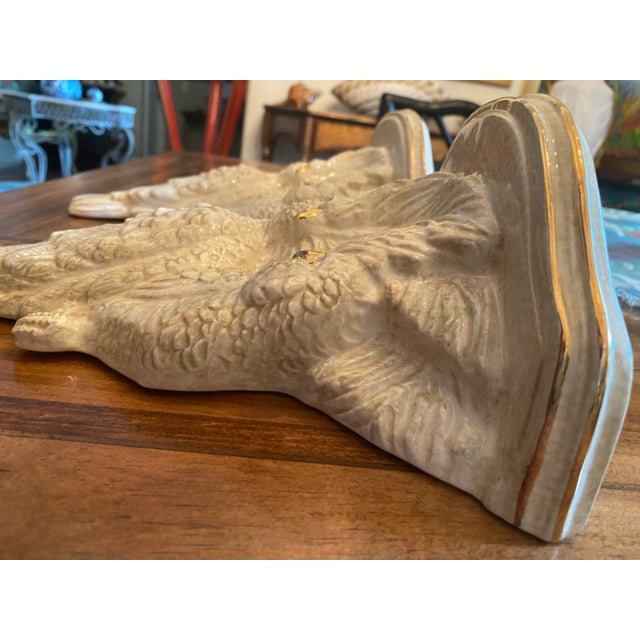 Ceramic Vintage Porcelain Cockatoo Parrot Wall Sconces - A Pair For Sale - Image 7 of 13