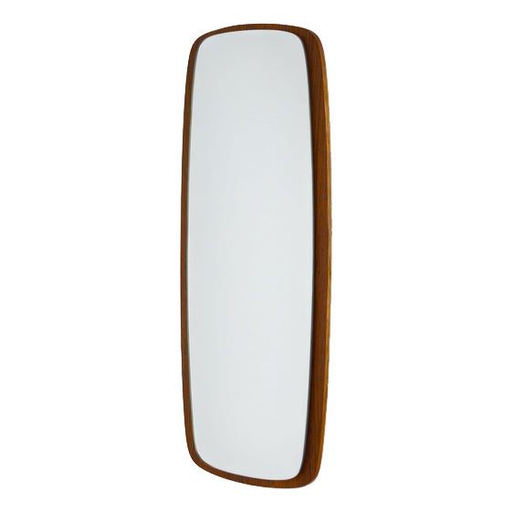 Danish Wall Mirror in Teak, 1960s For Sale