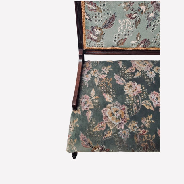 Antique Eastlake Style Carved Settee For Sale - Image 4 of 12