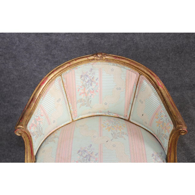 French Louis XV Style Giltwood Swivel Vanity Bench by Auffray For Sale - Image 9 of 12