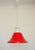 Modern Space Age Pendant Light in Red Glass, 1970s For Sale - Image 3 of 11