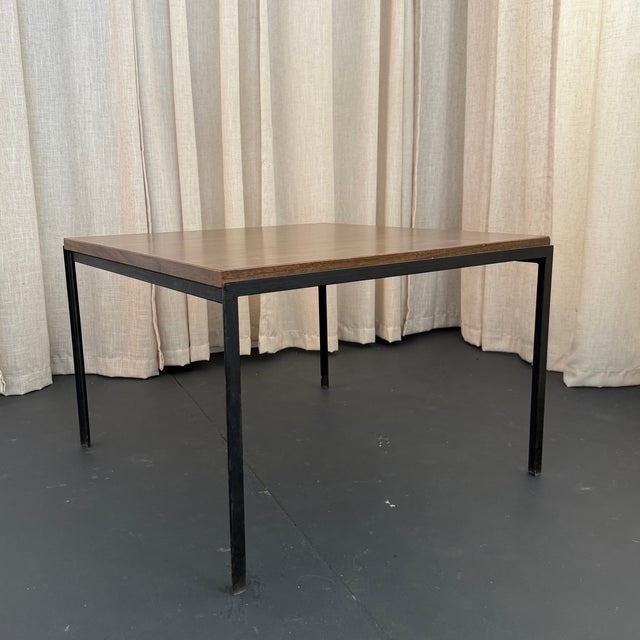 1960s 1960s Mid-Century Modern Florence Knoll Square T-Angle Faux Wood Coffee Table For Sale - Image 5 of 8