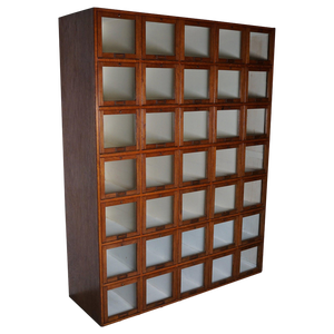 Large Vintage Dutch Haberdashery Shop Cabinet in Oak, 1920s
